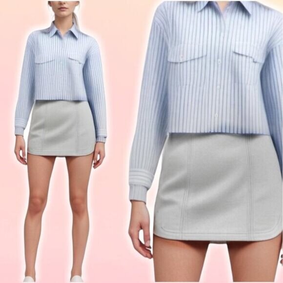 NWT STEVE MADDEN Faux Suede Mini Skirt Sz Medium Gray - Picture 1 of 5